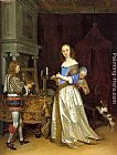 Famous Toilette Paintings - A Lady at her toilette